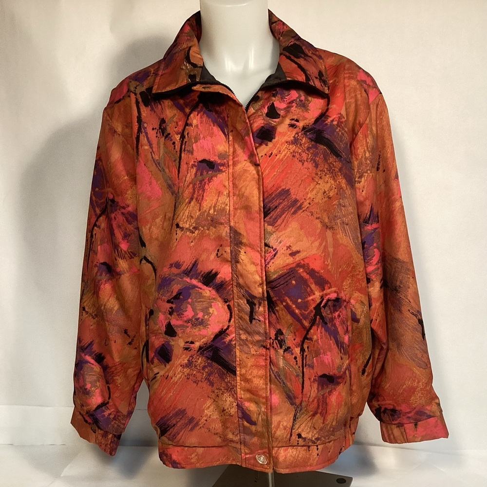 Forrester’s Portland Oregon Vintage Women’s Orange Gore-Tex Abstract Jacket